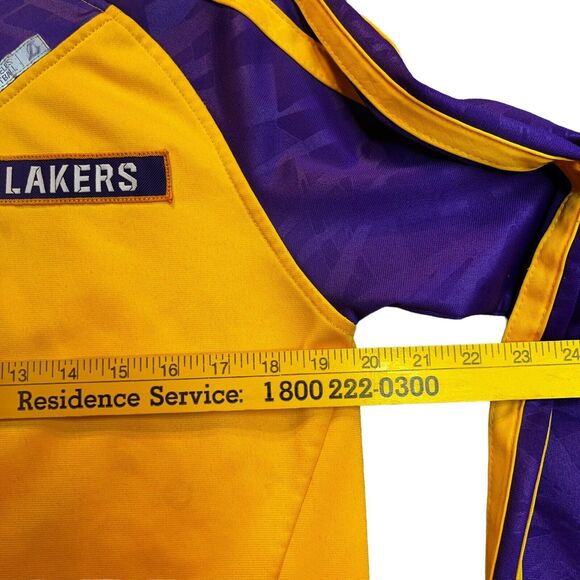 2013 Adidas Los Angeles Lakers Gold Pre Game Warm up Jacket Youth Teen XL Kobe - Picture 11 of 11